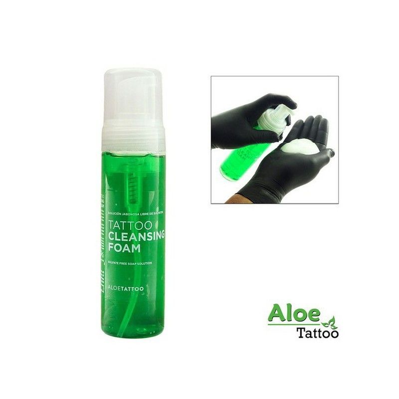 Tattoo Cleansing: Jabón de Aloe Vera para limpiar el tatuaje durante su realización.
