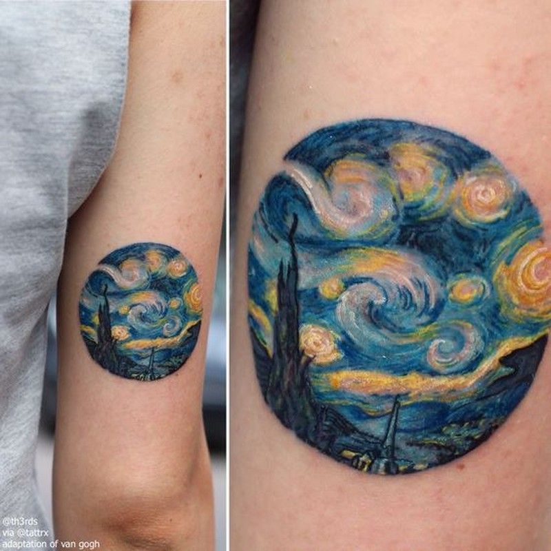 Pinturas históricas hechas tatuajes.