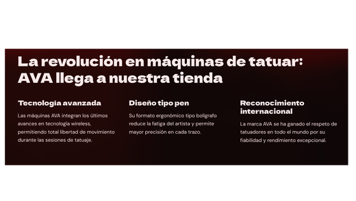 Nuevas máquinas de tatuar AVA GTR, GTS y UNI-X
