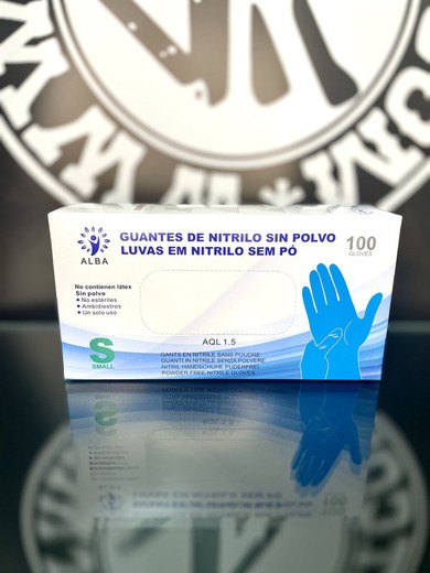 Guantes de Nitrilo sin polvo color azul