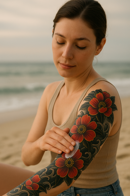 Crema para tatuajes con protección solar Dermalogic