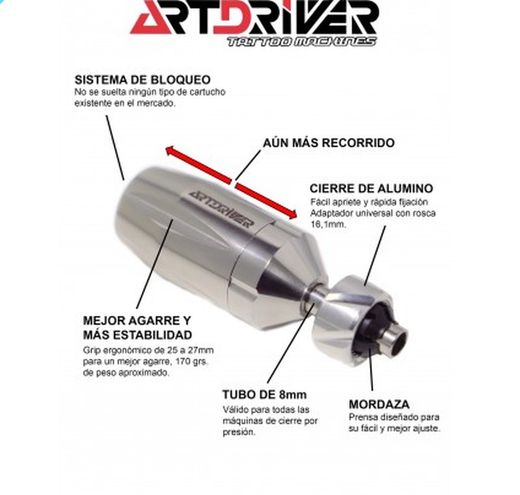 Cartucho Art Driver de aperto ajustável de metal