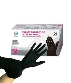 Guantes de Latex negros sin polvo