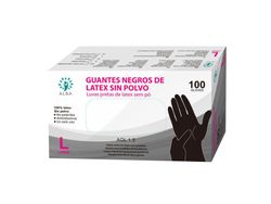 Guantes de Latex negros sin polvo