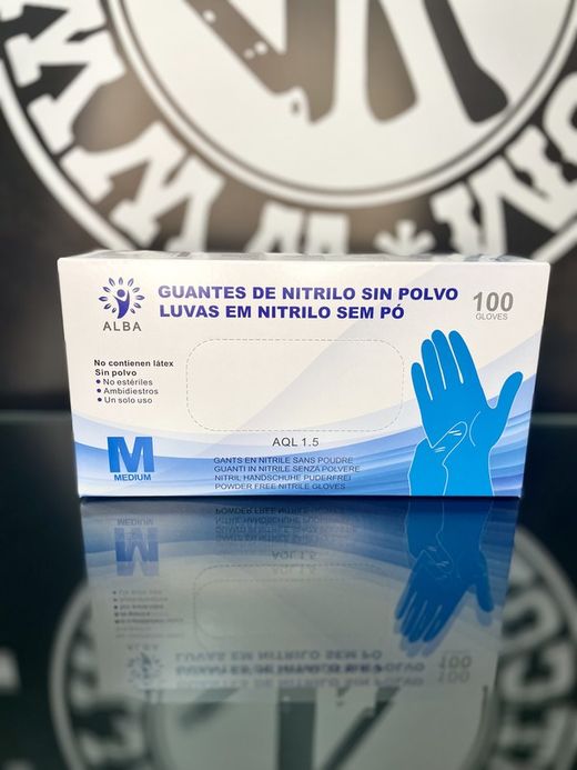 Guantes de Nitrilo sin polvo color azul